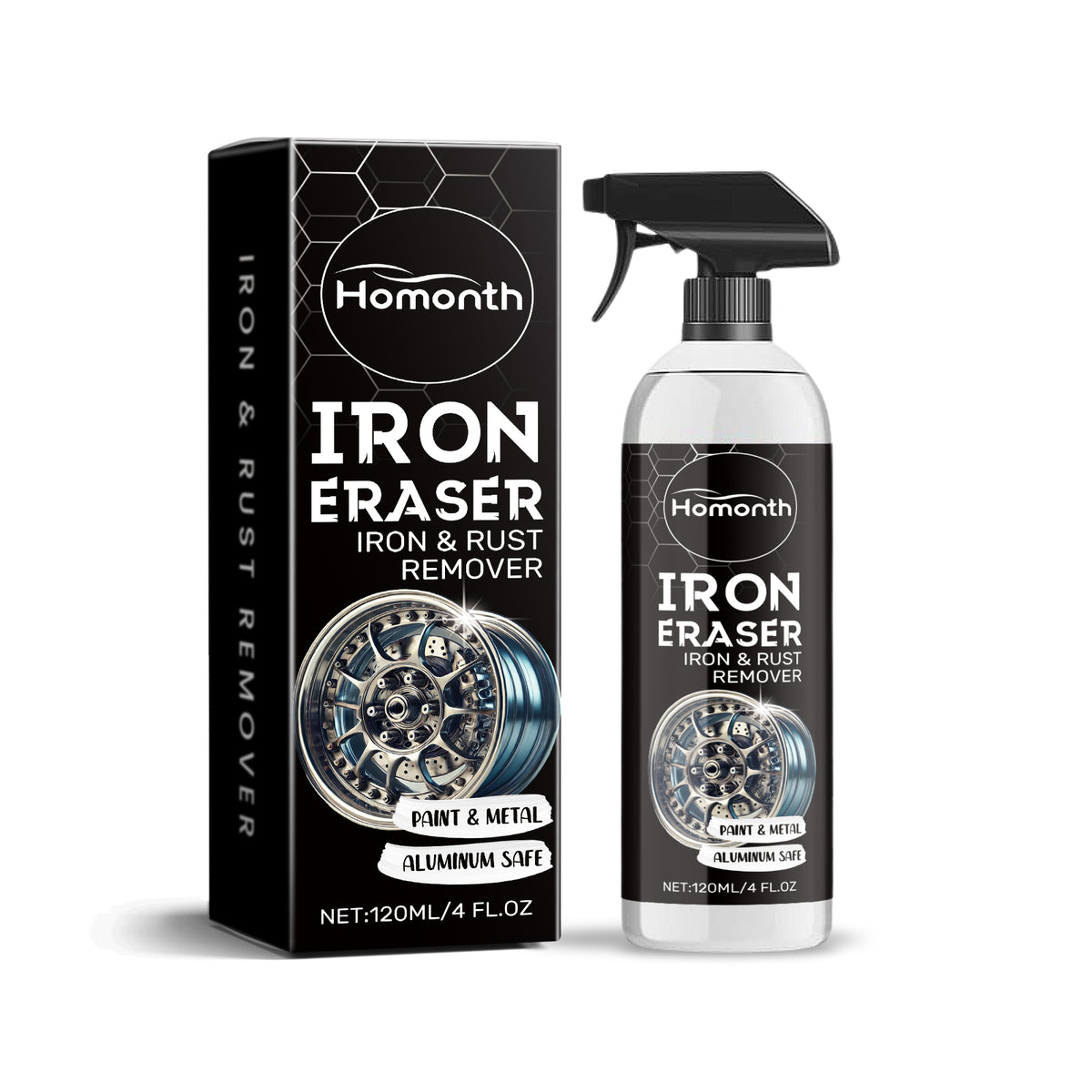 Car Rust Remover Spray for Wheels and Metal Surfaces