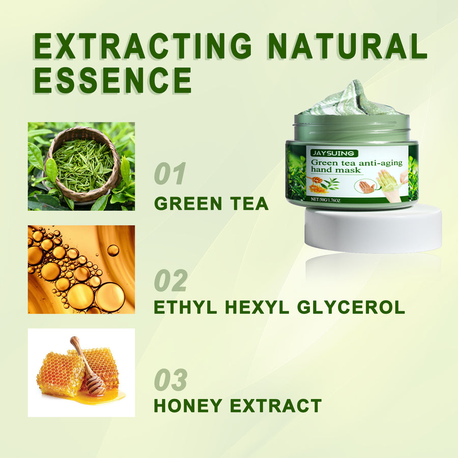 Green Tea Hand Mask for Dry, Rough Skin & Calluses