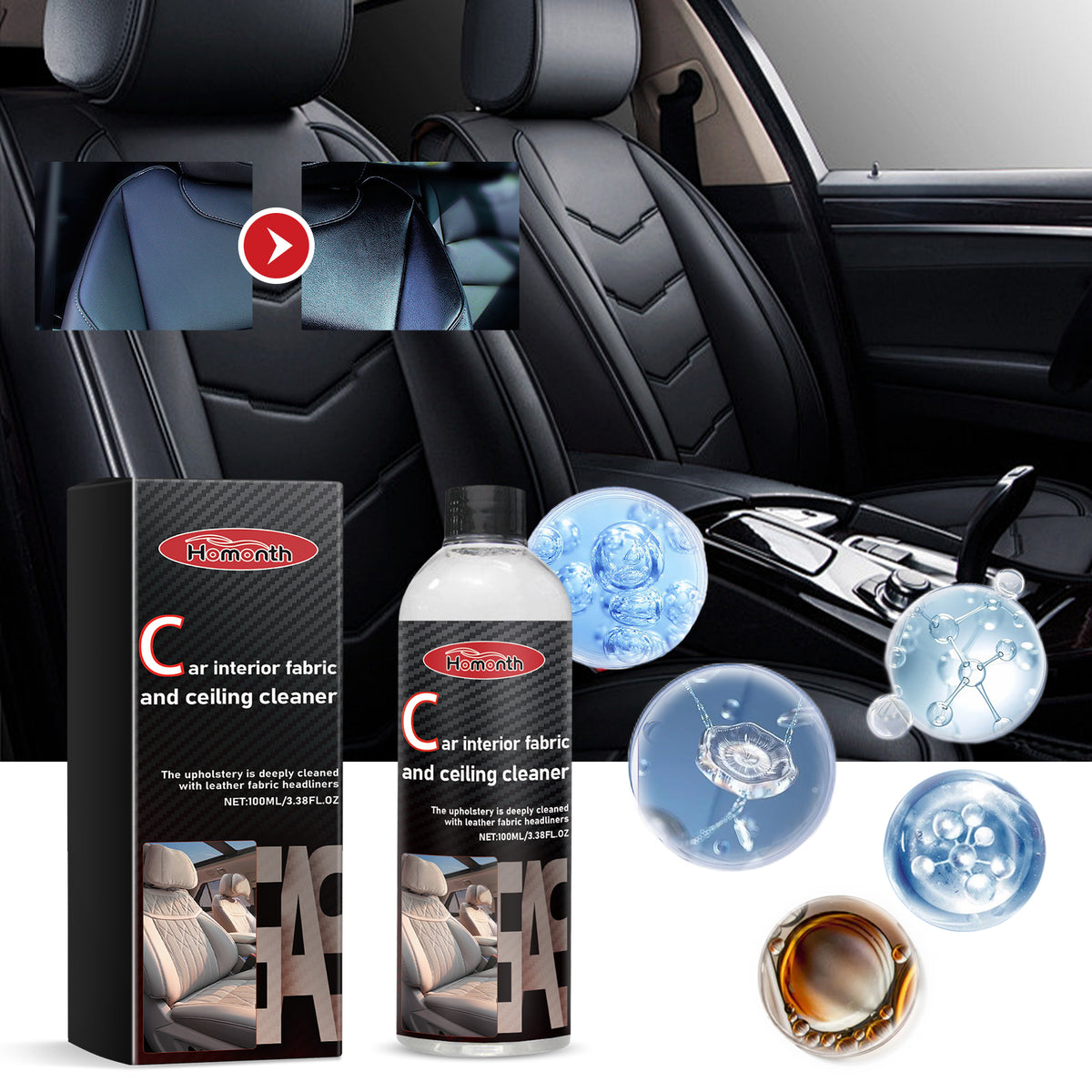 Automotive Leather Cleaner for Deep Interior Care and Seats