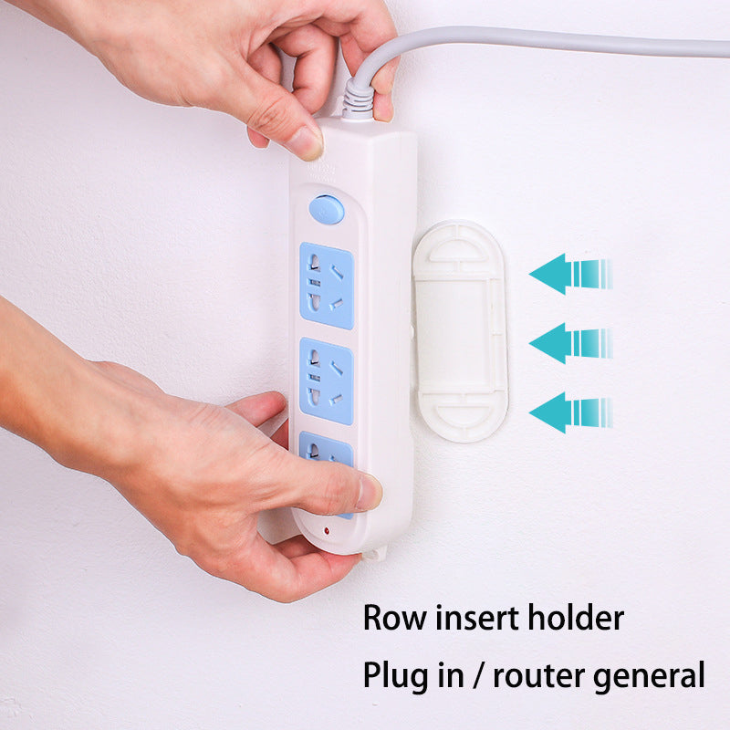 Punch-Free Wall Mount Power Strip Holder for Renters