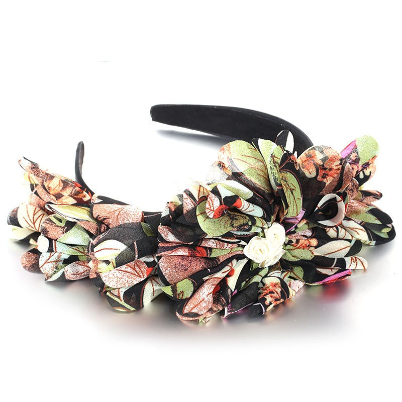 Oversized Floral Headband for Effortless Statement Style