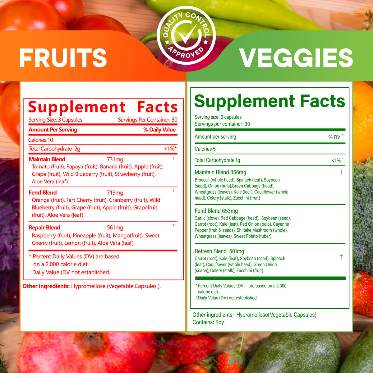 Fruit Vegetable Capsules — Whole Food Nutrition Made Simple