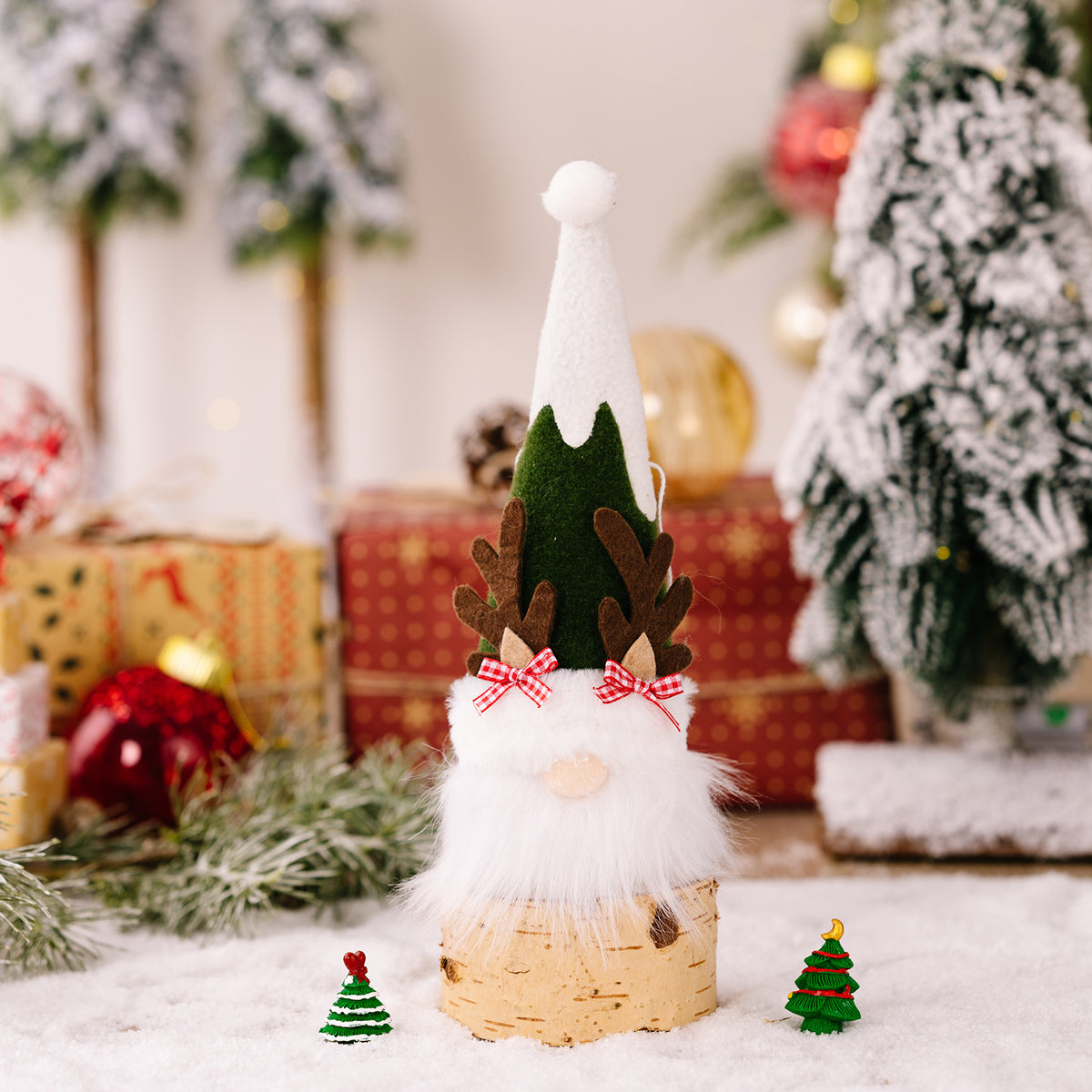 Light-Up Reindeer Gnome Ornaments for Cozy Christmas Decor