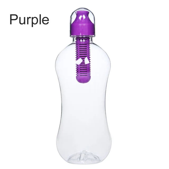 550ml Filtered Water Bottle with Carbon Filter for Hiking