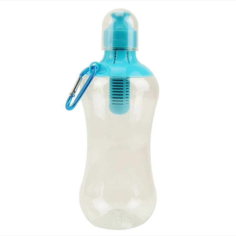 550ml Filtered Water Bottle with Carbon Filter for Hiking