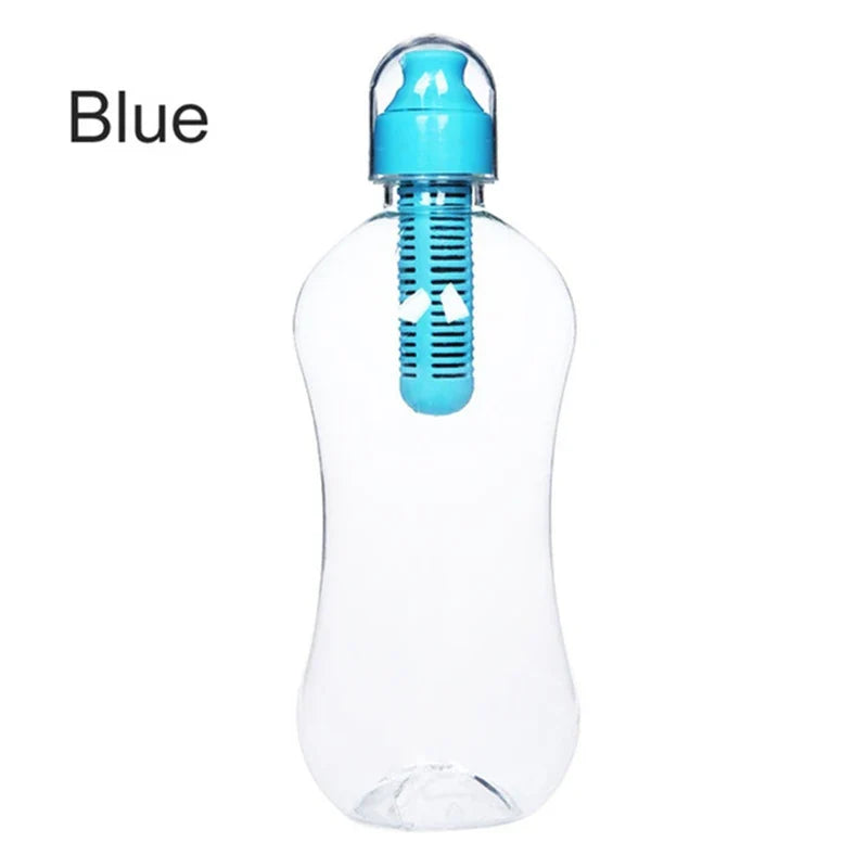 550ml Filtered Water Bottle with Carbon Filter for Hiking