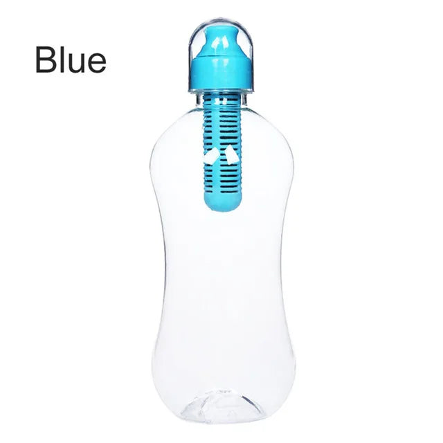 550ml Filtered Water Bottle with Carbon Filter for Hiking