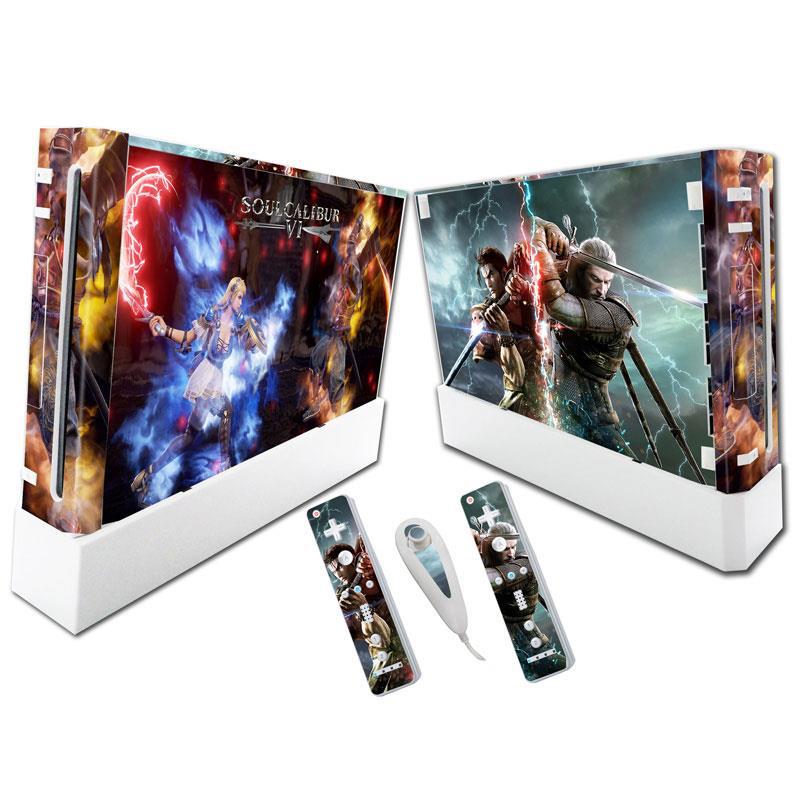 Wii Skin Decal Set: Custom Game Art for Console and Remotes