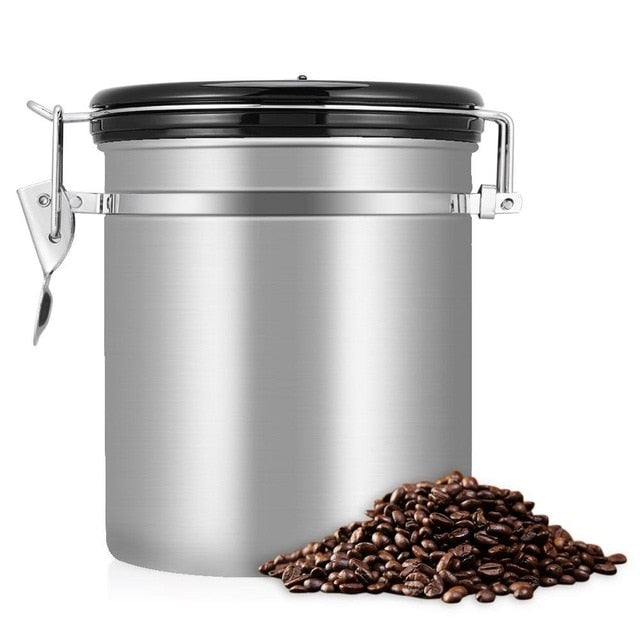 Airtight Coffee Canister 1.5L for Beans and Grounds