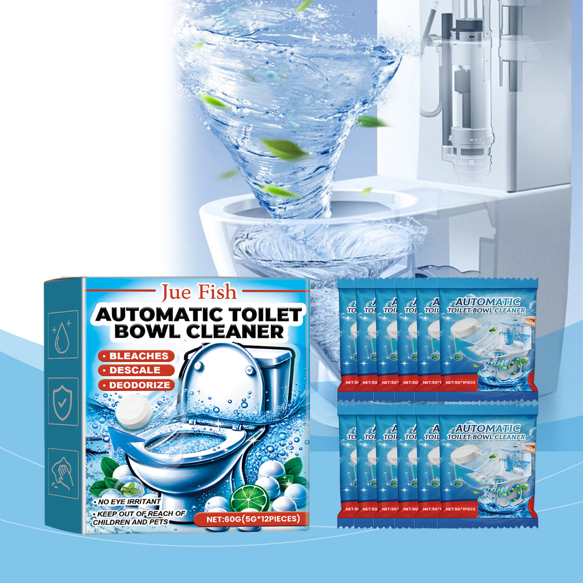 Automatic Toilet Cleaning Tablets for Fresh, Clean Bowls