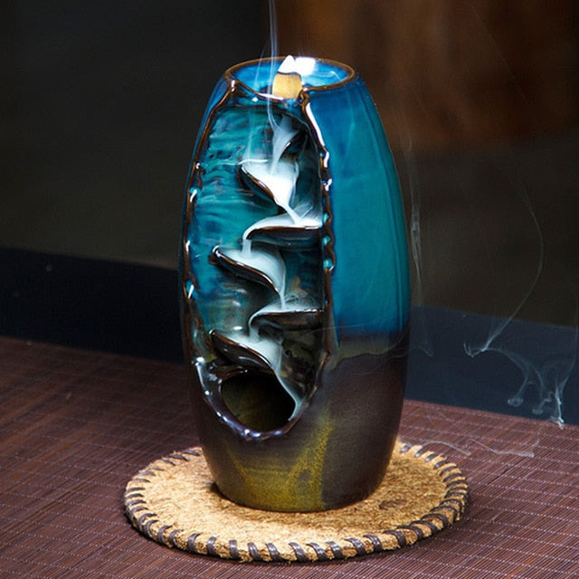 Backflow Incense Burner for Waterfall Smoke Home Decor