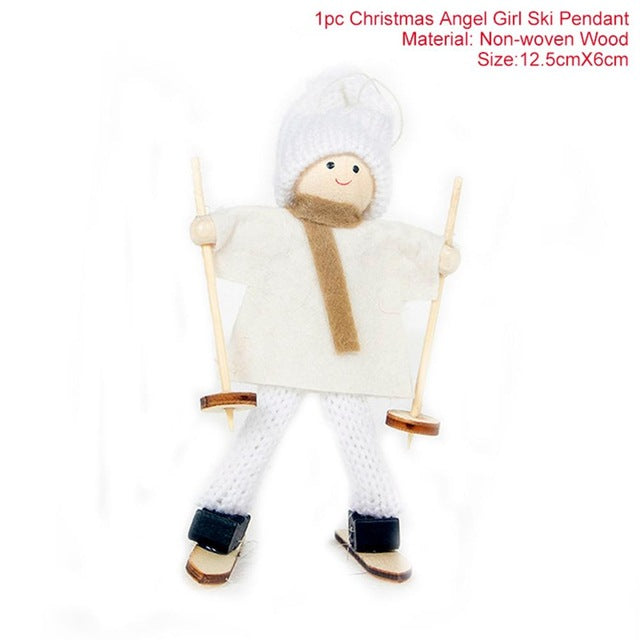 Ski Angel Christmas Ornament for Whimsical Holiday Cheer