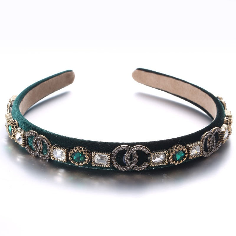 Crystal Velvet Headband for Effortless Elegant Styling