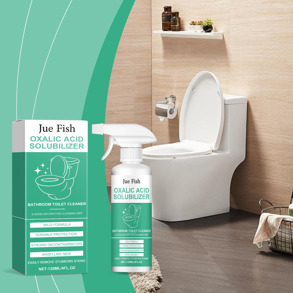 Toilet Stain Remover Spray for Stubborn Mineral Buildup