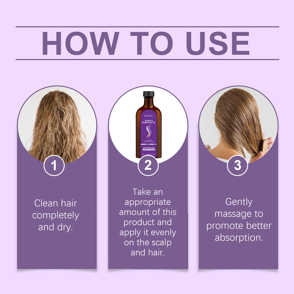 Purple Hair Oil for Blonde Hair Moisture and Frizz