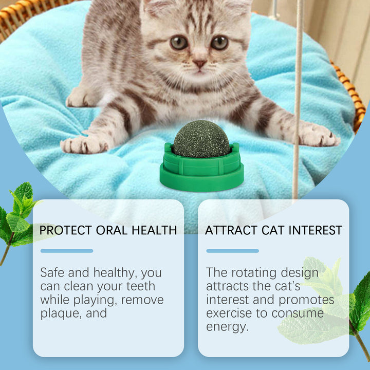 Rotating Cat Ball Toy for Fresh Breath and Active Play