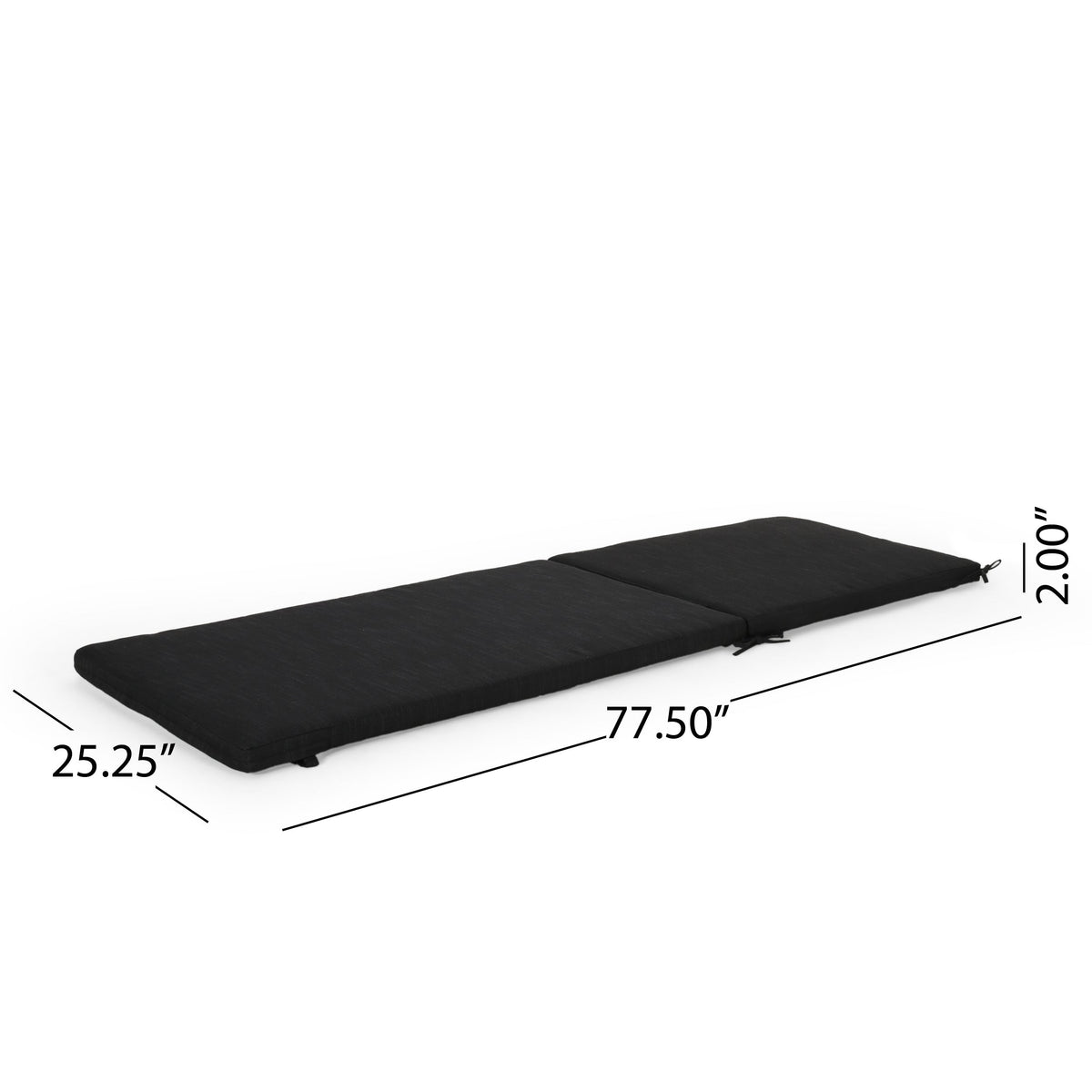 Full-Length Chaise Lounge Cushion with Backrest