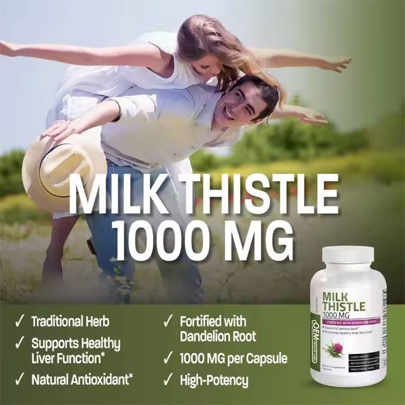 Milk Thistle Liver Supplement 1000 mg with Dandelion Root