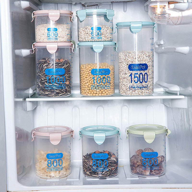 Airtight Clear Food Storage Jars with Snap-Lock Lids