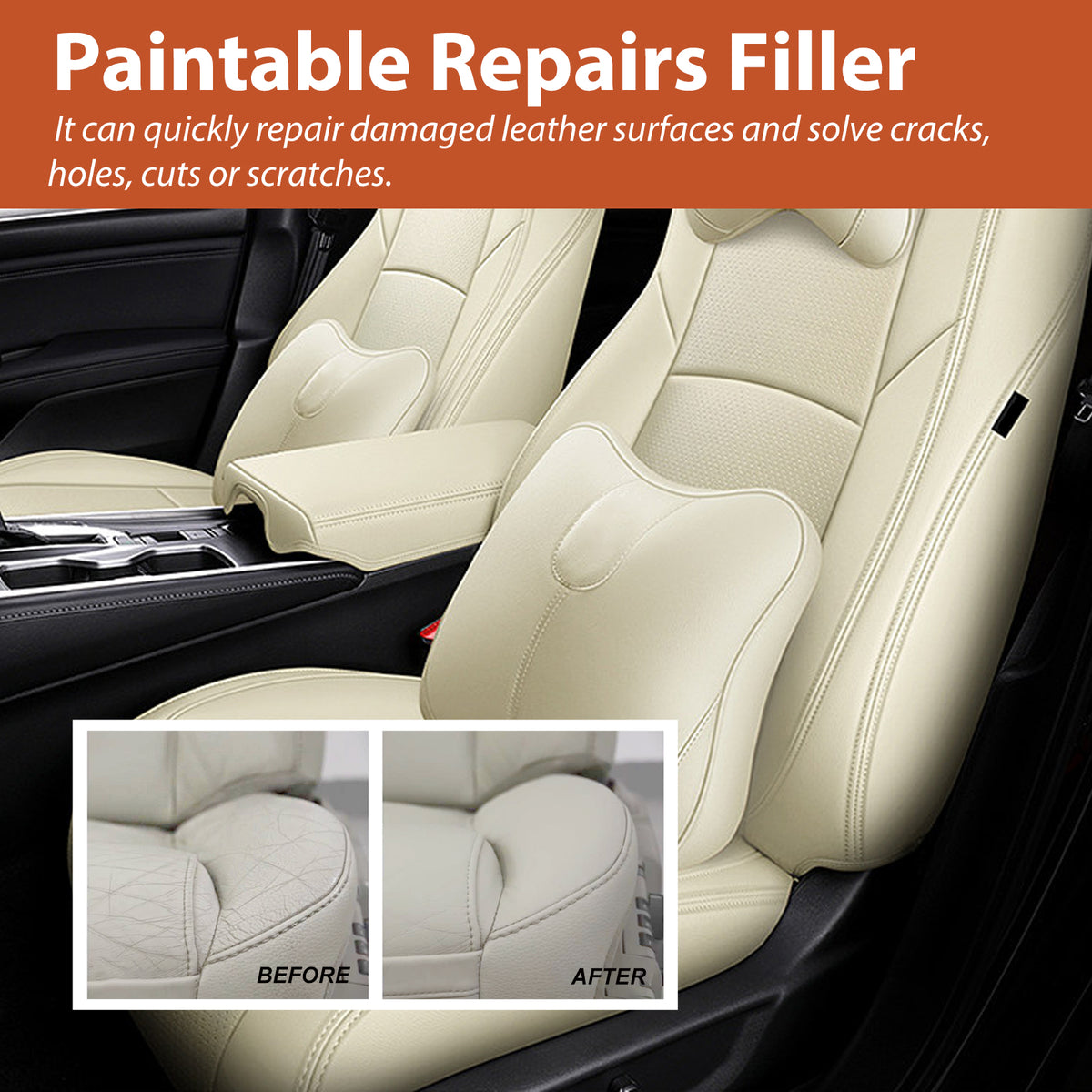 Leather Repair Cream for Scratches and Faded Color
