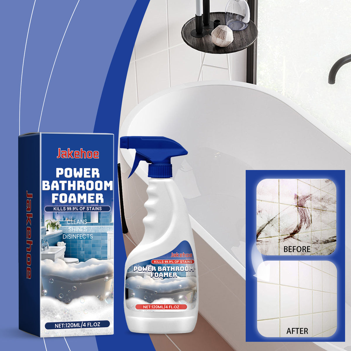 Bathroom Foam Cleaner Spray for Tough Stains & Dirt