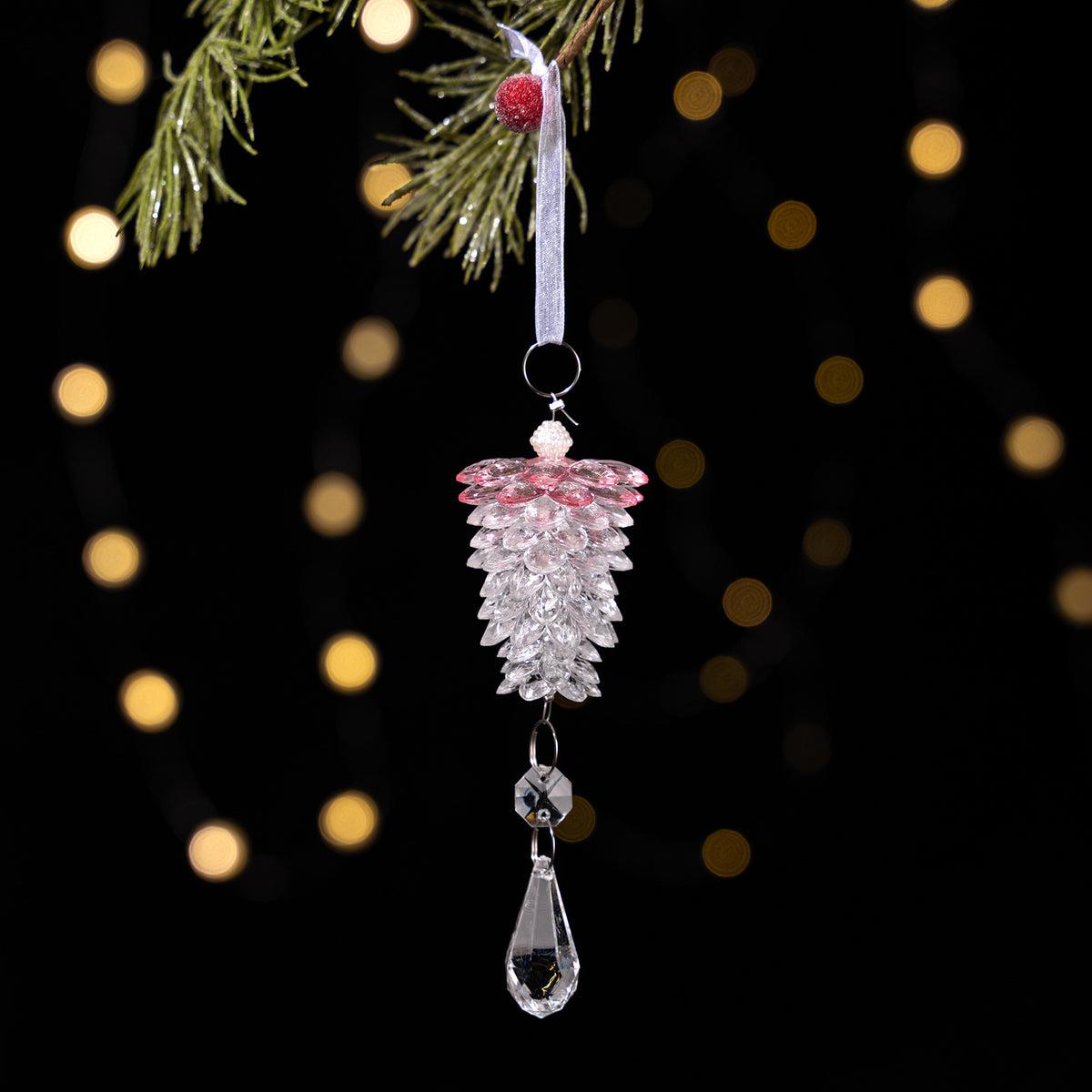 Acrylic Pinecone Ornaments for Sparkling Christmas Trees