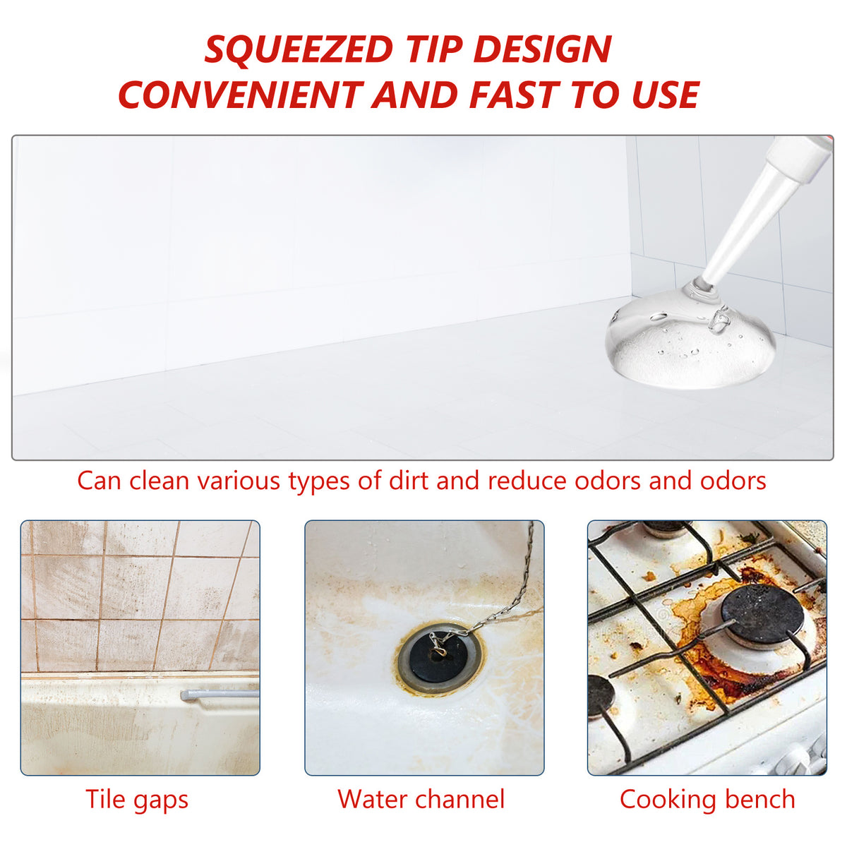 Mold Remover Gel for Grout, Crevices and Corners