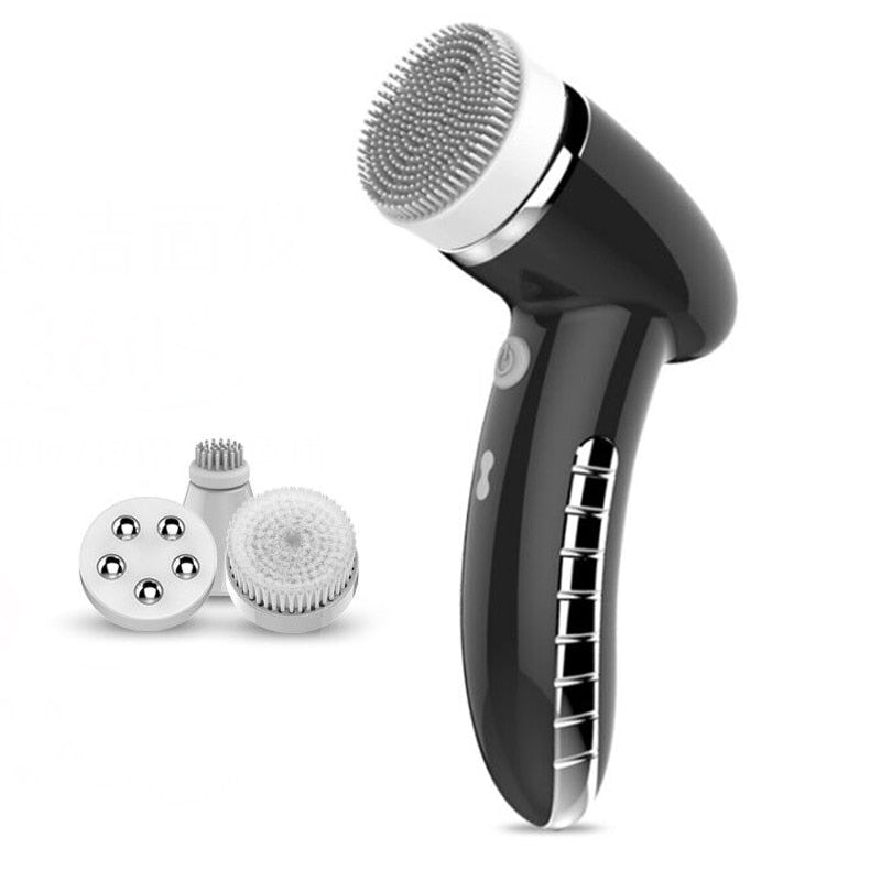4‑in‑1 Sonic Facial Cleansing Brush — Solve Dryness, Acne