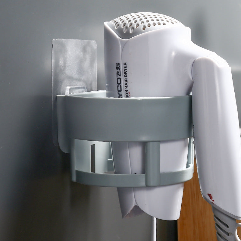 No-Drill Hair Dryer Wall Holder for Bathroom Storage