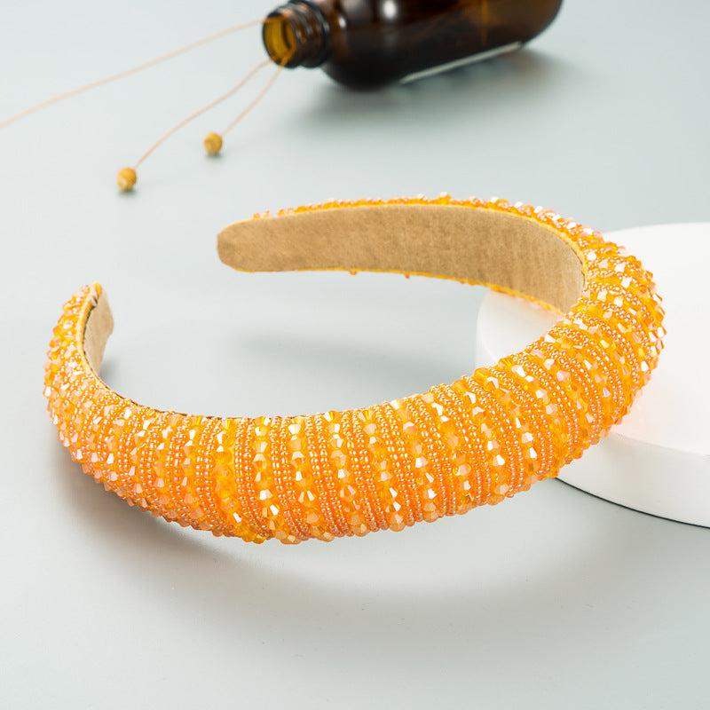 Beaded Hair Hoop Headband for Colorful Polished Style