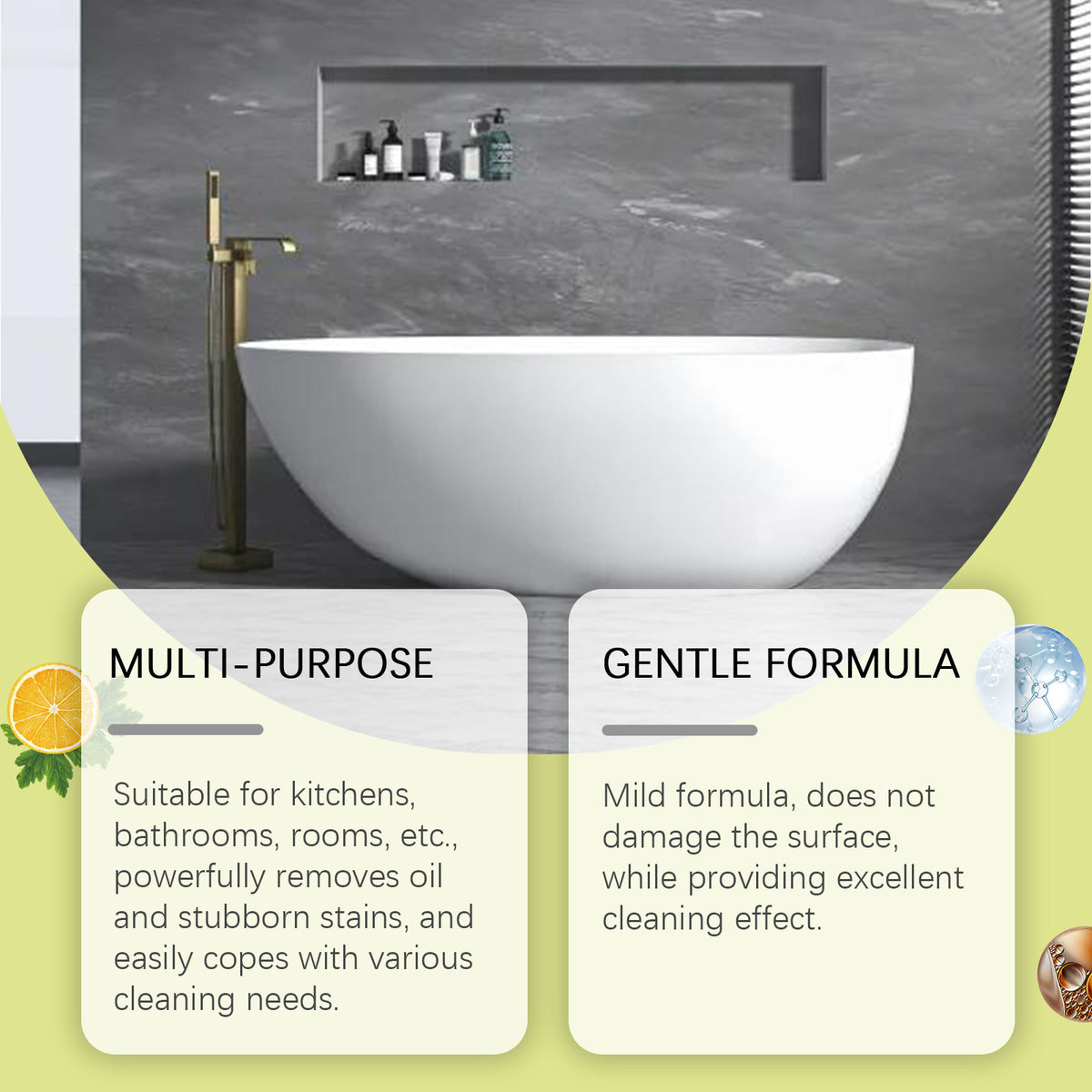 Multi-Surface Cleaner Spray for Kitchen Grease and Dirt