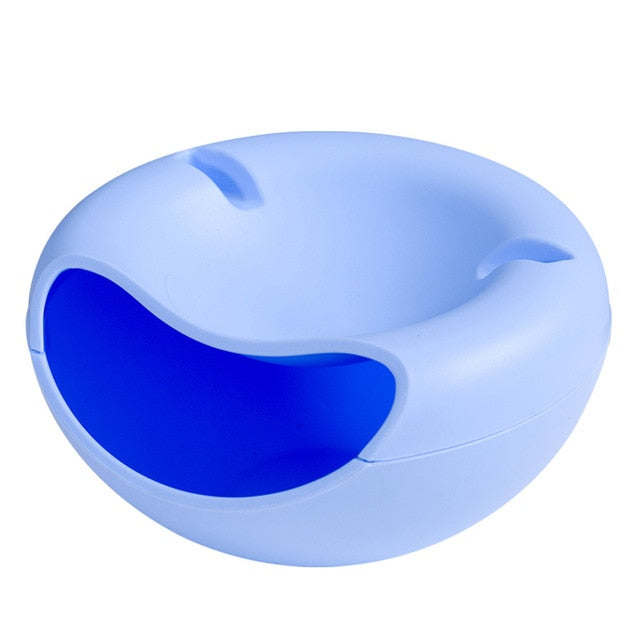 Snack Bowl with Side Pocket for Shells and Pits