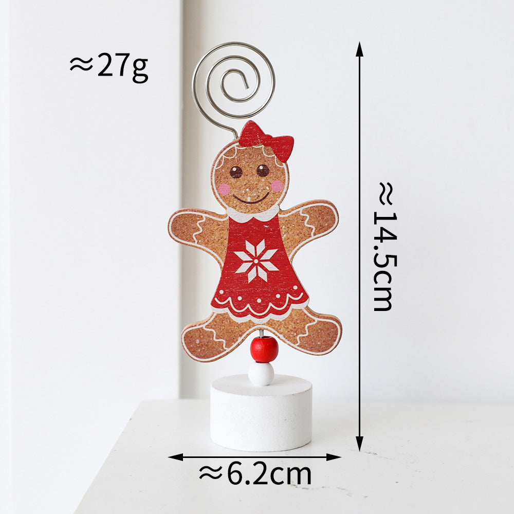 Gingerbread Elf — Festive Desk Card Holder Decoration