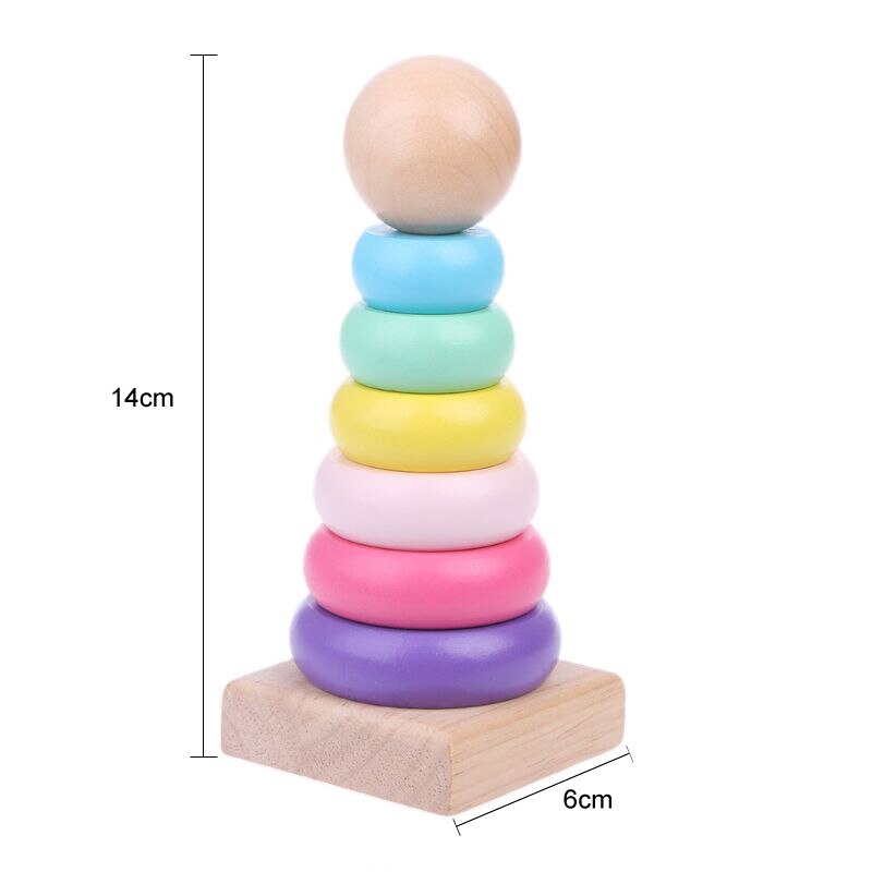 Wooden Stacking Toy Tower for Toddler Learning Play