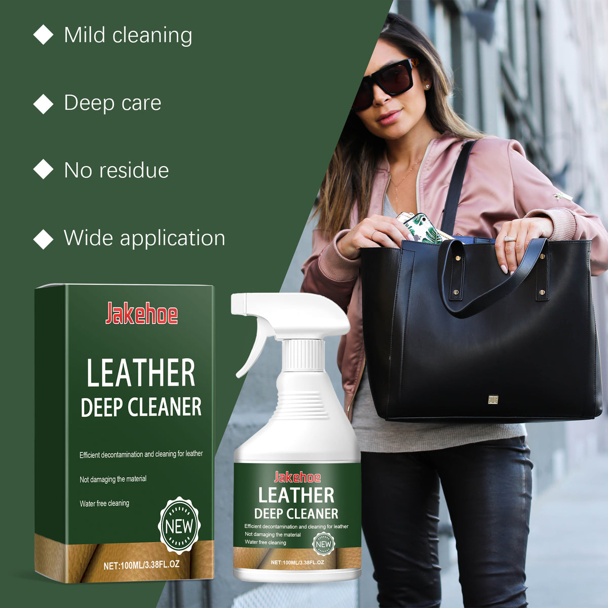 Leather Cleaner Spray for Sofas, Seats, Bags & Shoes