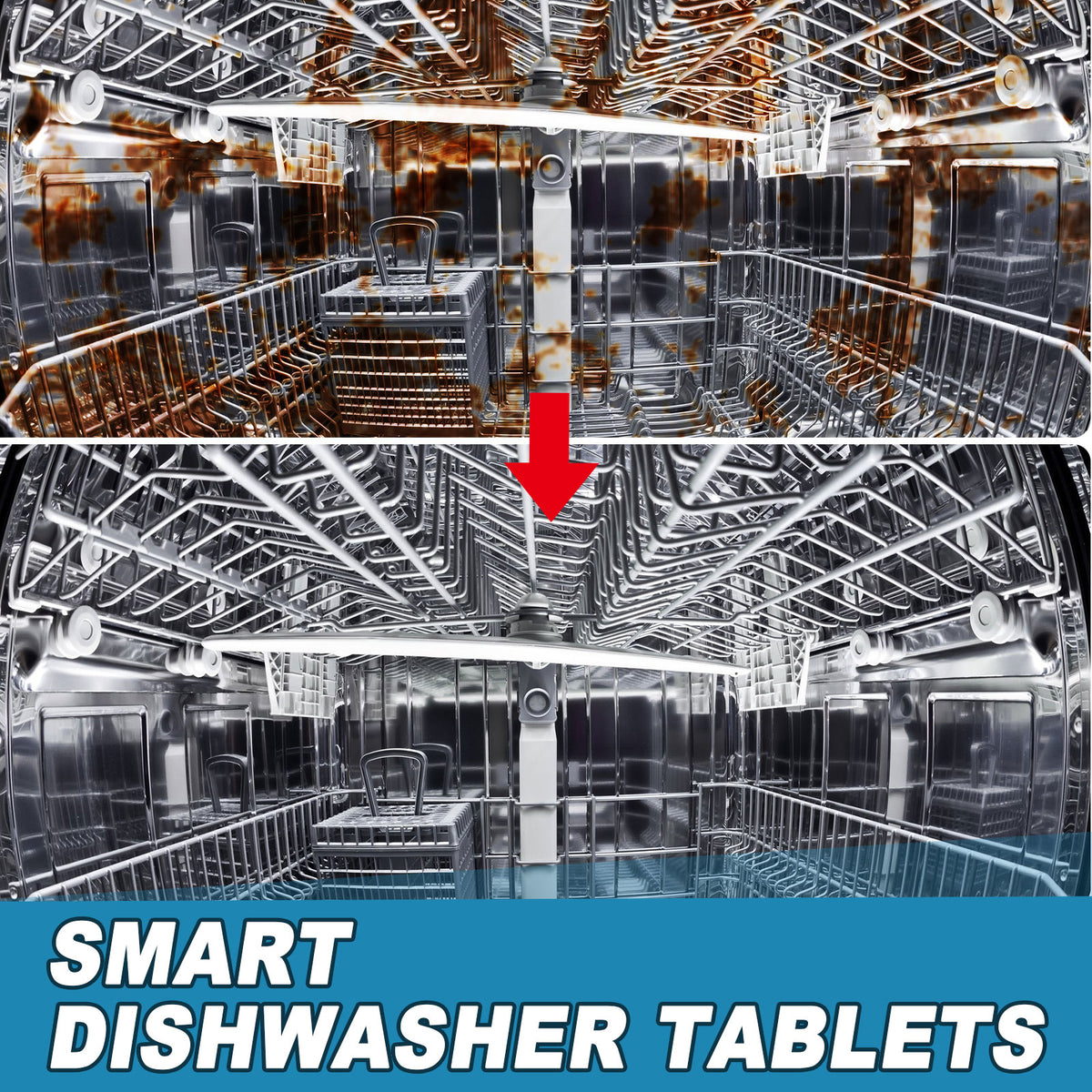 Dishwasher Cleaning Tablets Remove Odor, Limescale & Oil