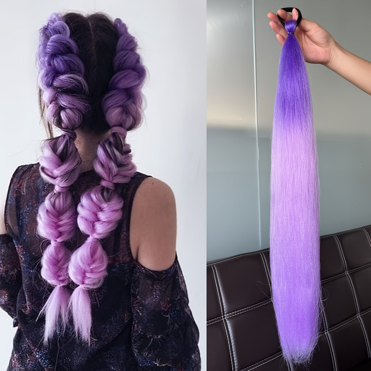 Colorful Ponytail Hair Extensions — Instant Braid Makeover