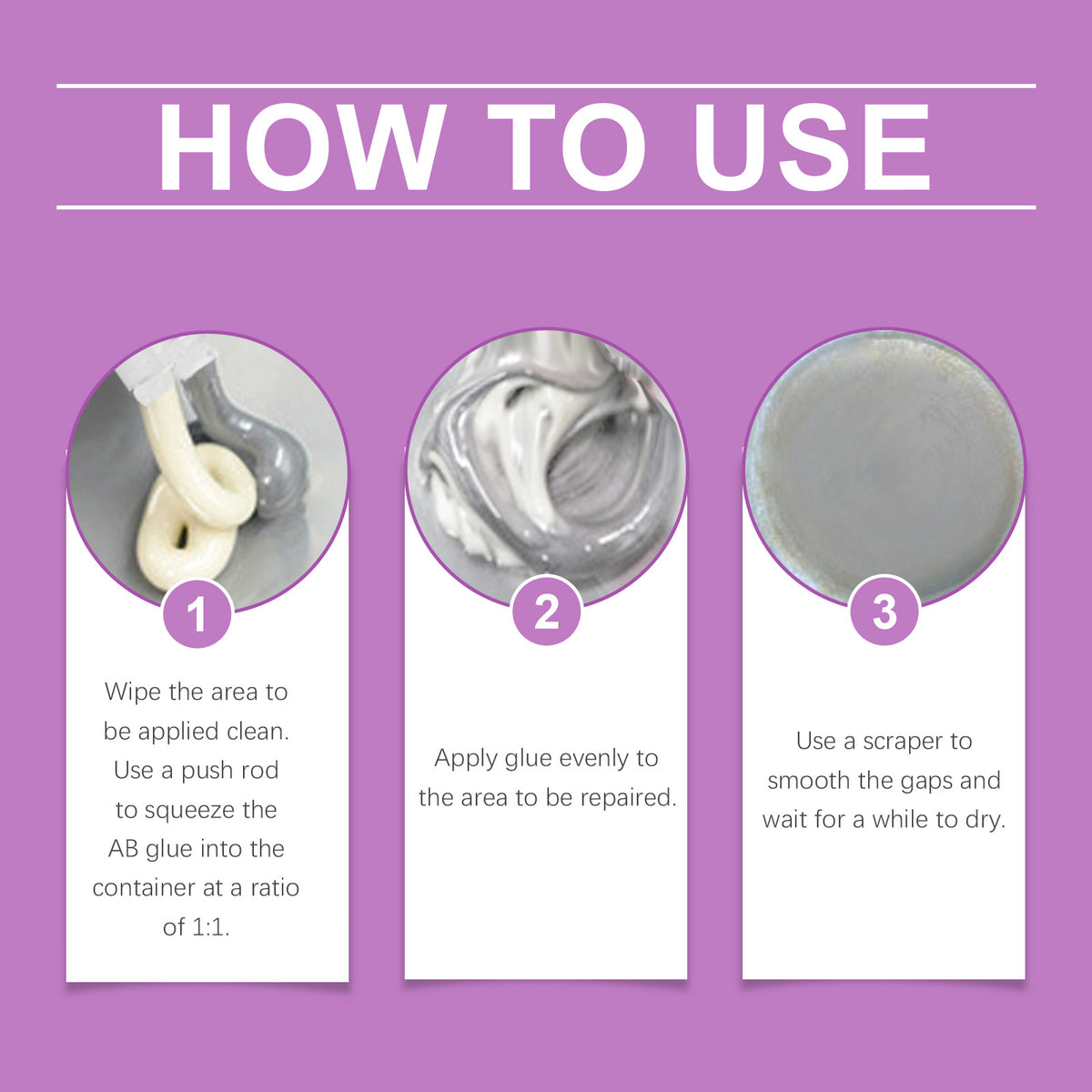 Metal Repair Adhesive for Waterproof Leak Plugging