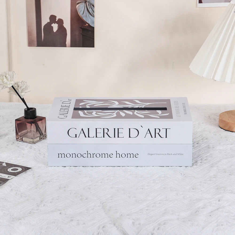 Book Style Tissue Box Cover for Stylish Table Decor