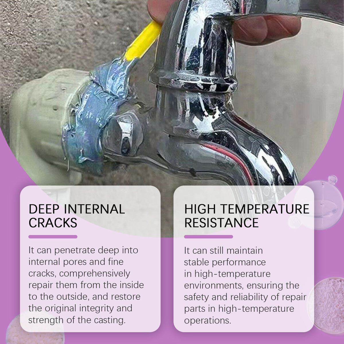 Metal Repair Adhesive for Waterproof Leak Plugging