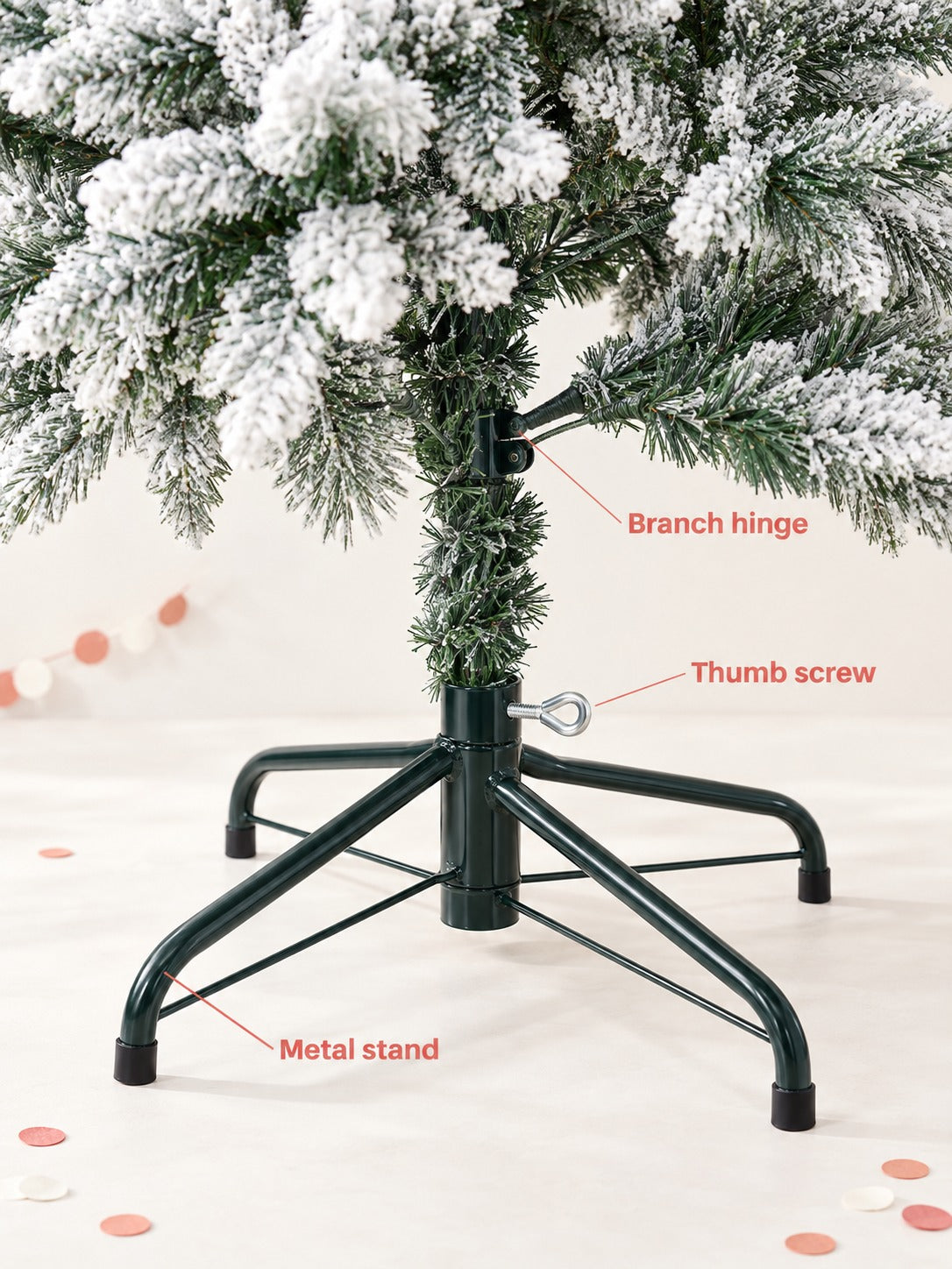 5ft Flocked Christmas Tree: Full, Sturdy, Realistic