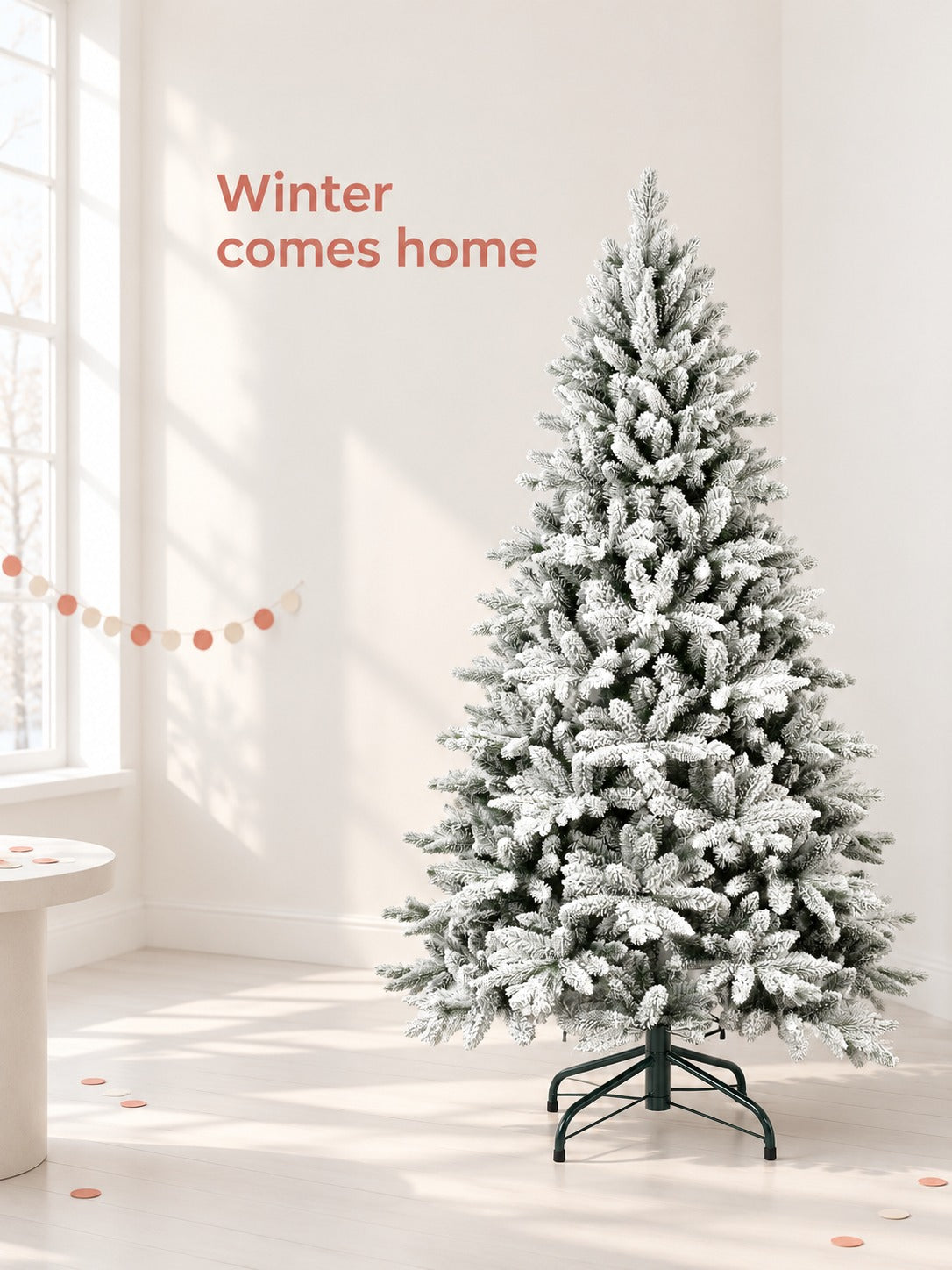 5ft Flocked Christmas Tree: Full, Sturdy, Realistic