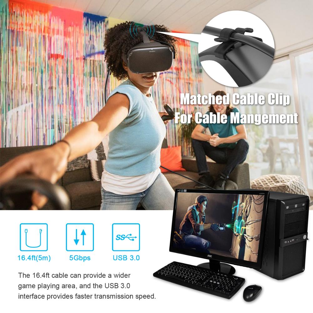 Oculus Quest 2 Link Cable 5M USB 3.0 for Fast VR Play