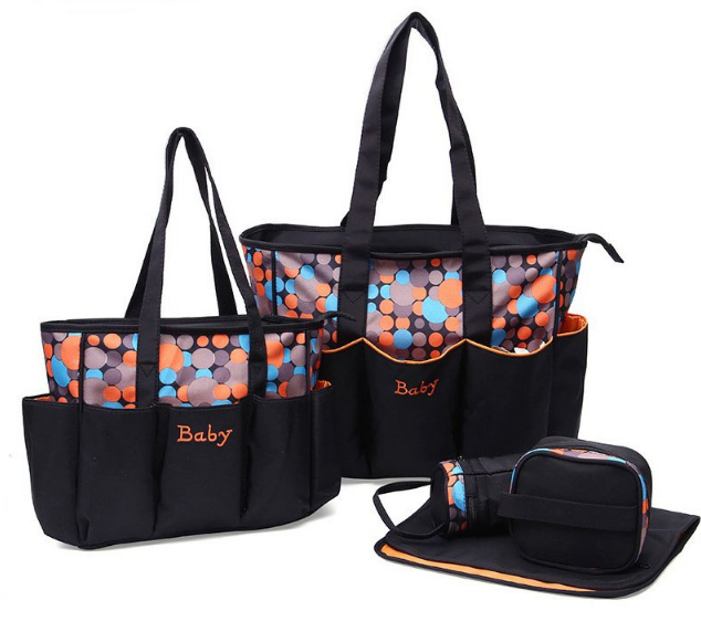 5-Piece Baby Diaper Bag Set for Clutter-Free Outings