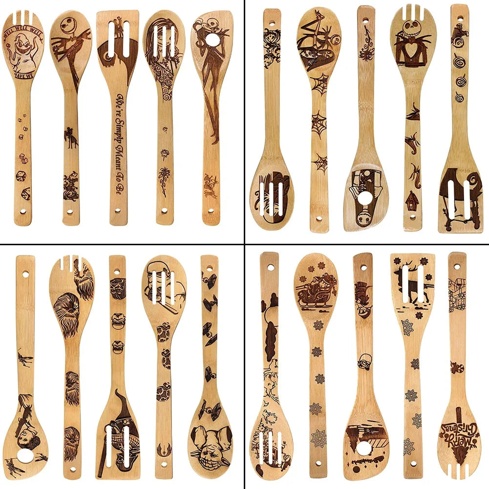 Nightmare Before Christmas Bamboo Cooking Utensil Set