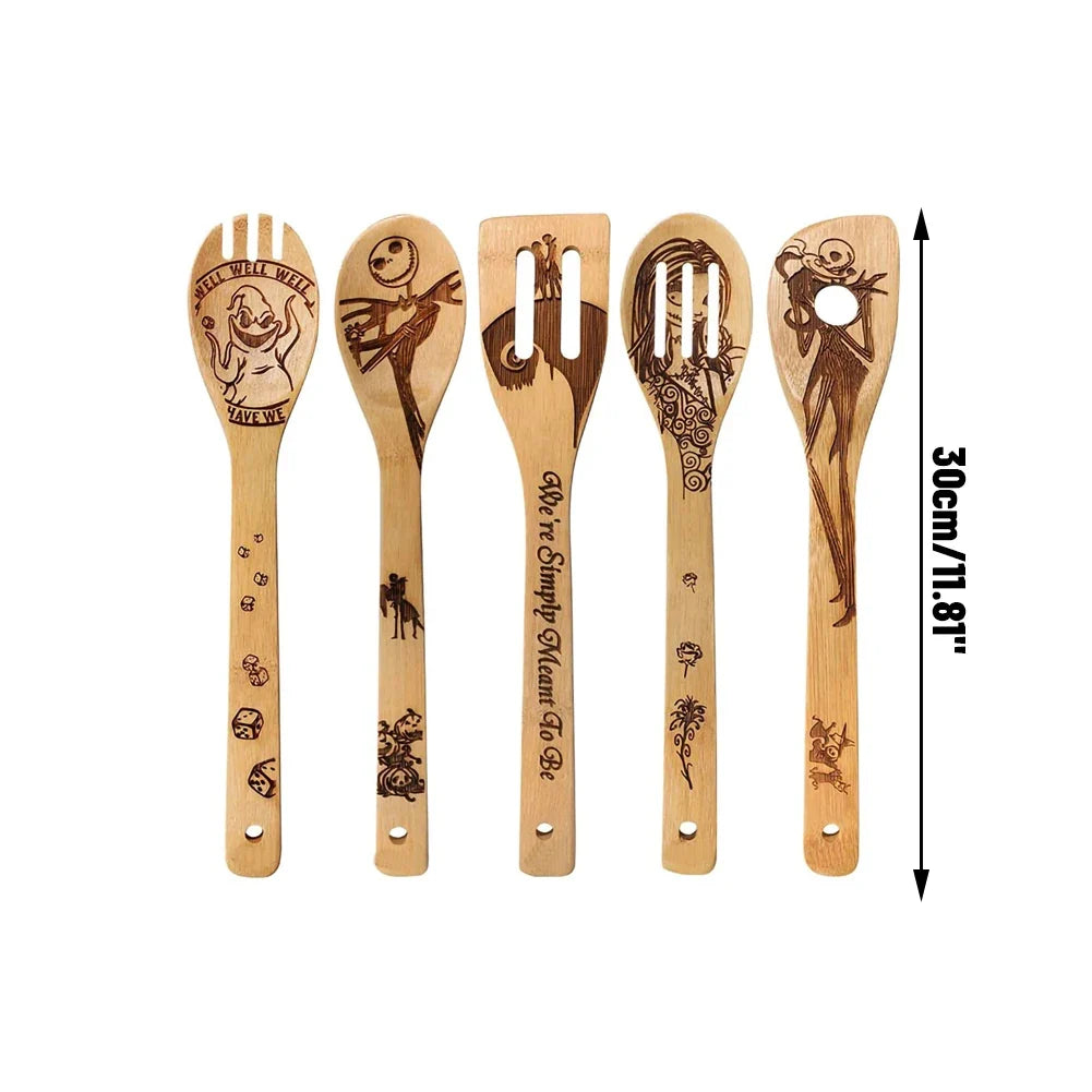 Nightmare Before Christmas Bamboo Cooking Utensil Set