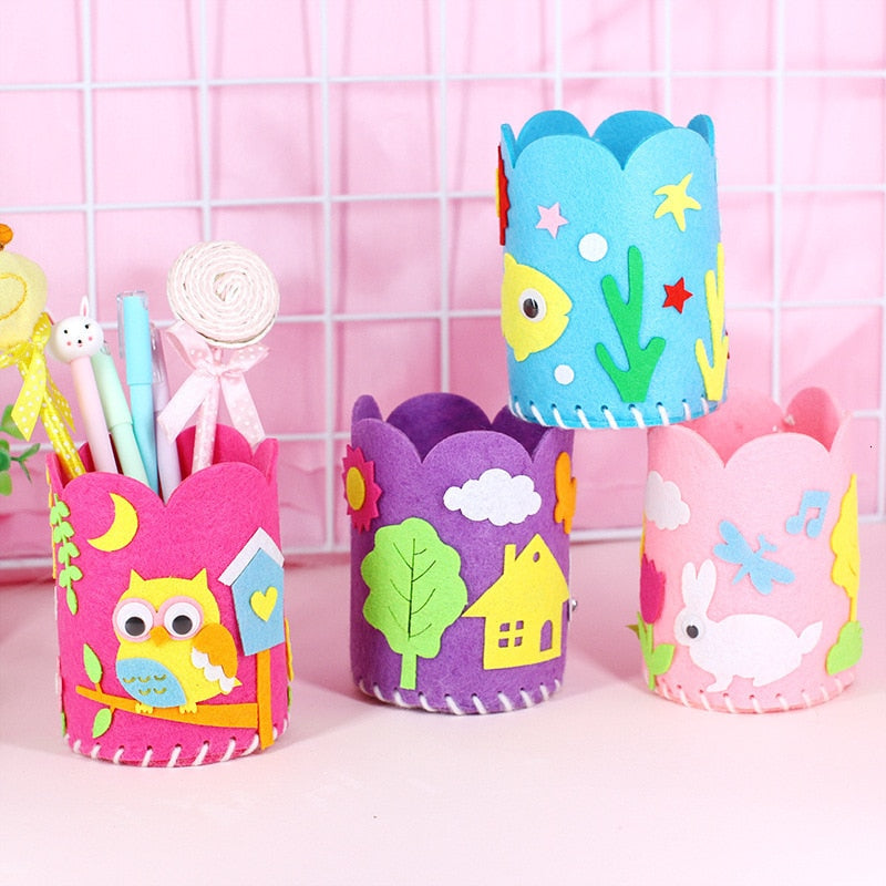 Kids DIY Pencil Holder Craft Set for Creative Play