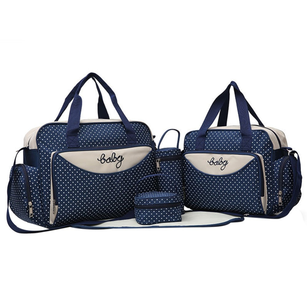 5-Piece Diaper Bag Set for Organized Baby Outings