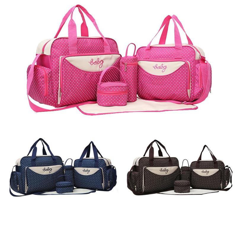 5-Piece Diaper Bag Set for Organized Baby Outings