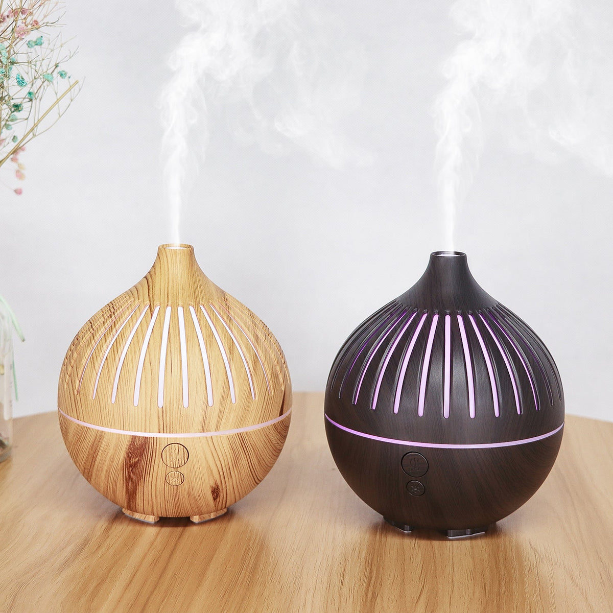 Wood Grain USB Aroma Diffuser Humidifier for Bedroom